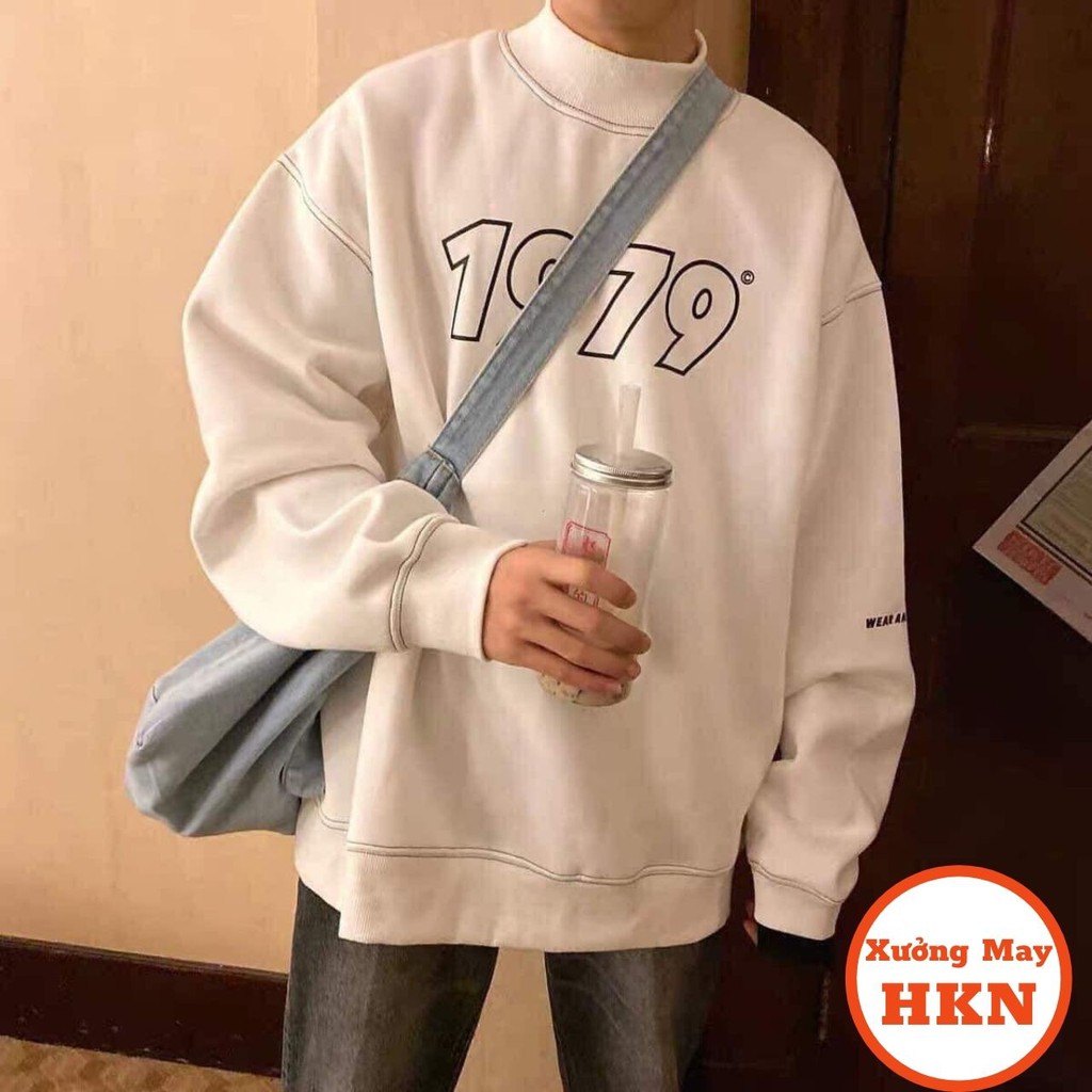 Áo Sweater Nam Nữ In Họa Tiết 1979 Vải Đẹp Không Xù Lông Mã 487 Xưởng May HKN