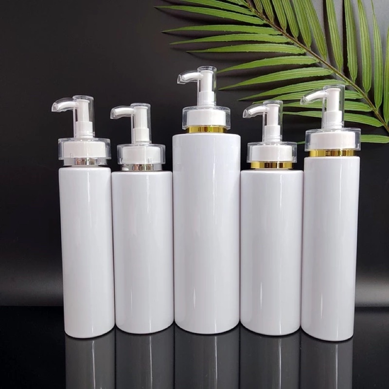 Chai VÒi VOi nhấn nhỏ giọt Chiết mĩ phẩm - Bình Nhựa Trong suốt / trắng vòi nhấn bump 150ml / 200ml / 300ml đựng sữa tắm