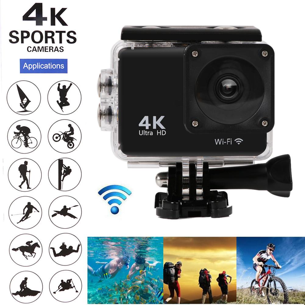 Máy ảnh thể thao Máy ảnh hành động Ultra HD 4K / 25fps WiFi 2.0 "170D Máy quay video chống thấm nước dưới nước