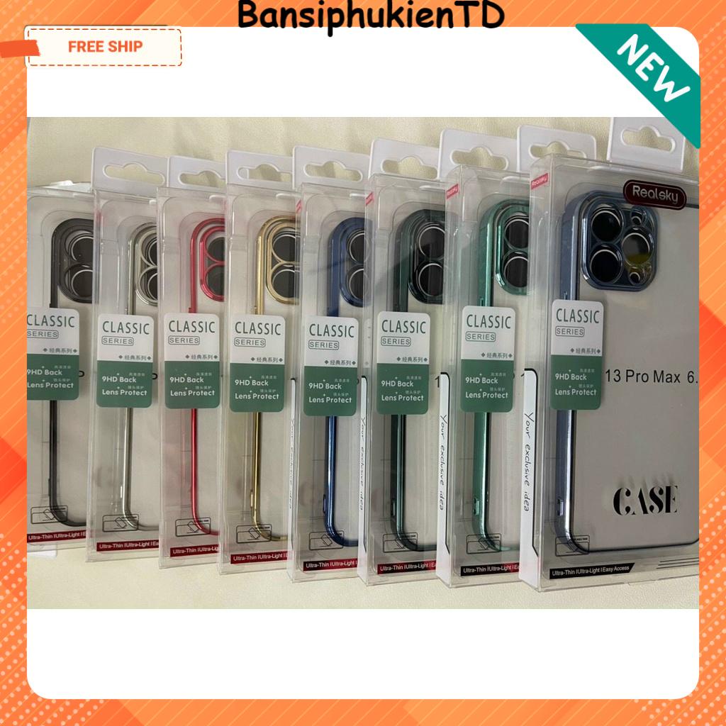 Ốp Lưng Viền Màu IPhone 13Promax 13Pro 13 12ProMax 12Pro 12 11ProMax 11
