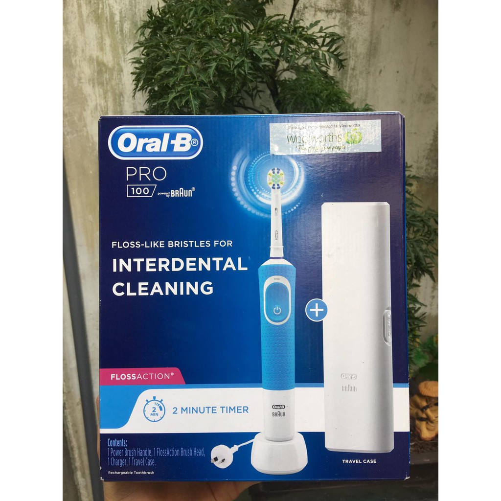 Bàn chải điện Oral B Pro 100 Chính Hãng Chuẩn Úc