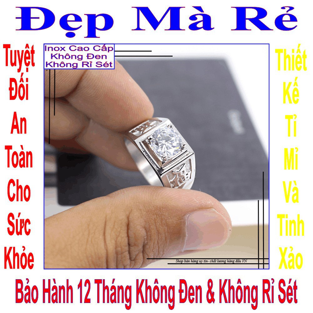 Nhẫn nam đẹp giá rẻ Chữ Phước