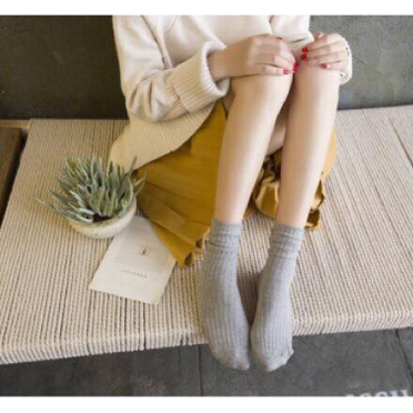 【HSU】Vớ Nhún Cổ Cao Màu Trơn Phong Cách Hàn Quốc Cổ Điển Cho Nữ
