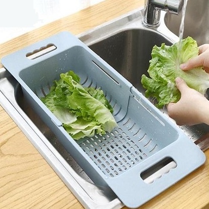 Rổ Rút Gọn Làm Bằng Nhựa Lúa Mạch, Tiện Lợi Cho Công Việc Nội Trợ