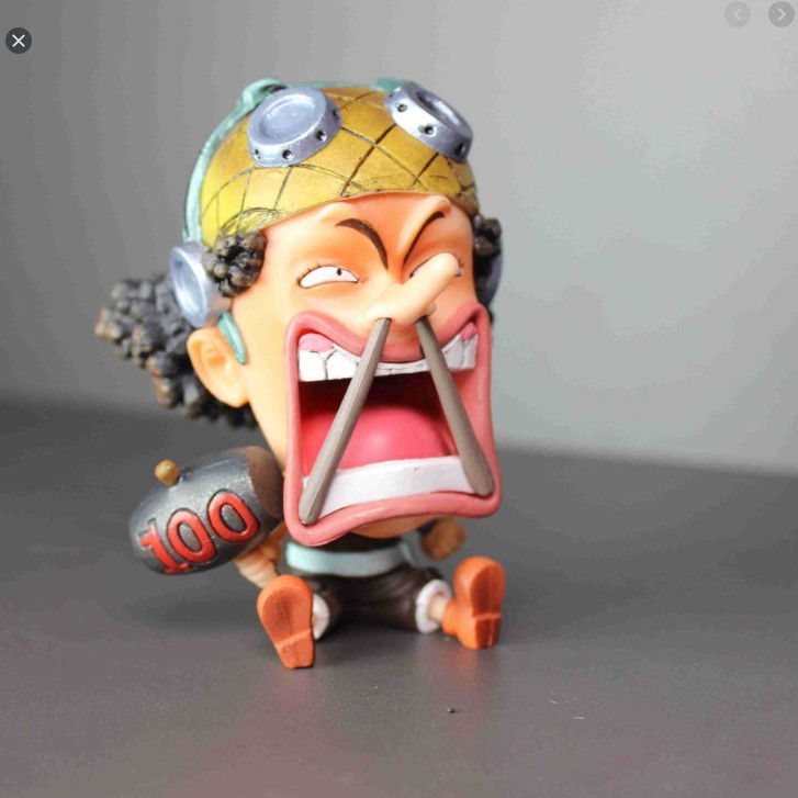 Mô hình Usopp chibi xạ thủ màu đậm tươi nét loại 1