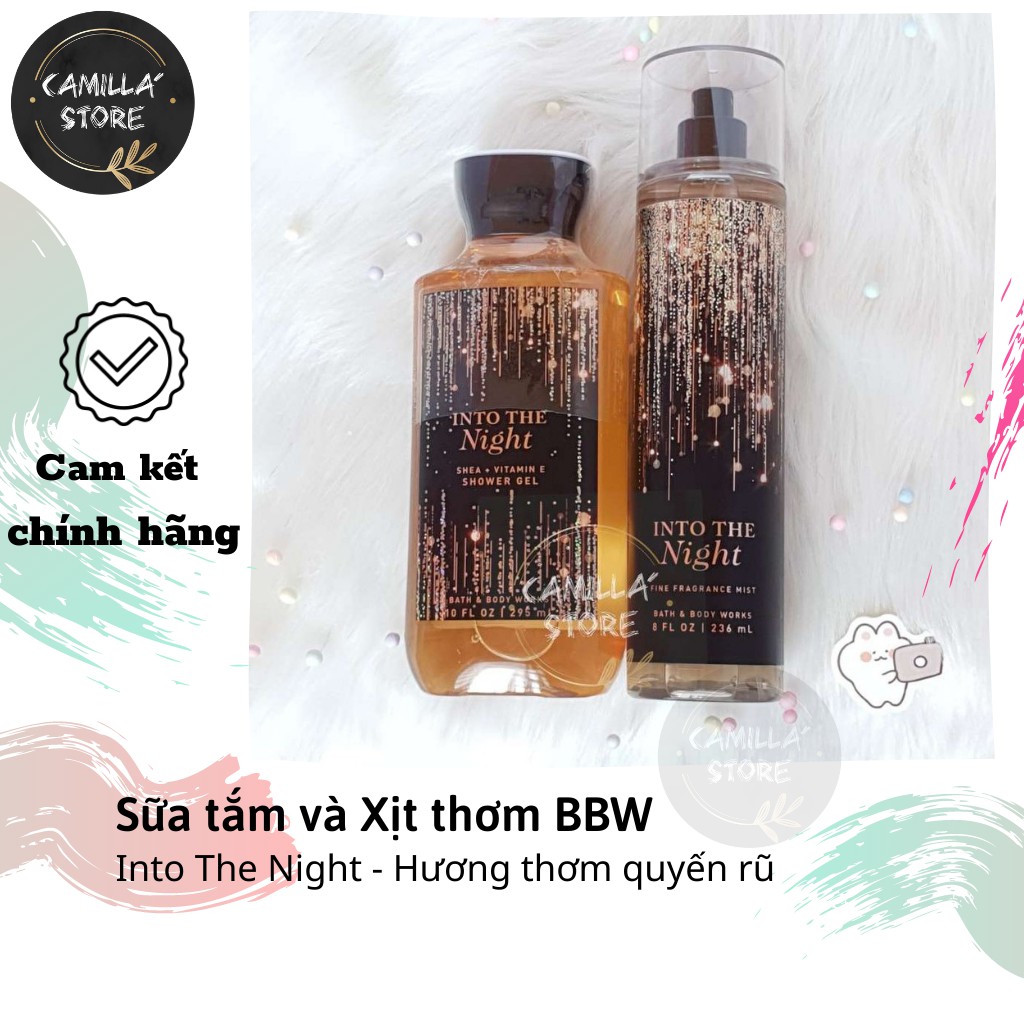 Set Sữa tắm, Xịt thơm và Kem dưỡng thể Bath And Body Works – Into The Night 🥀🥀🥀