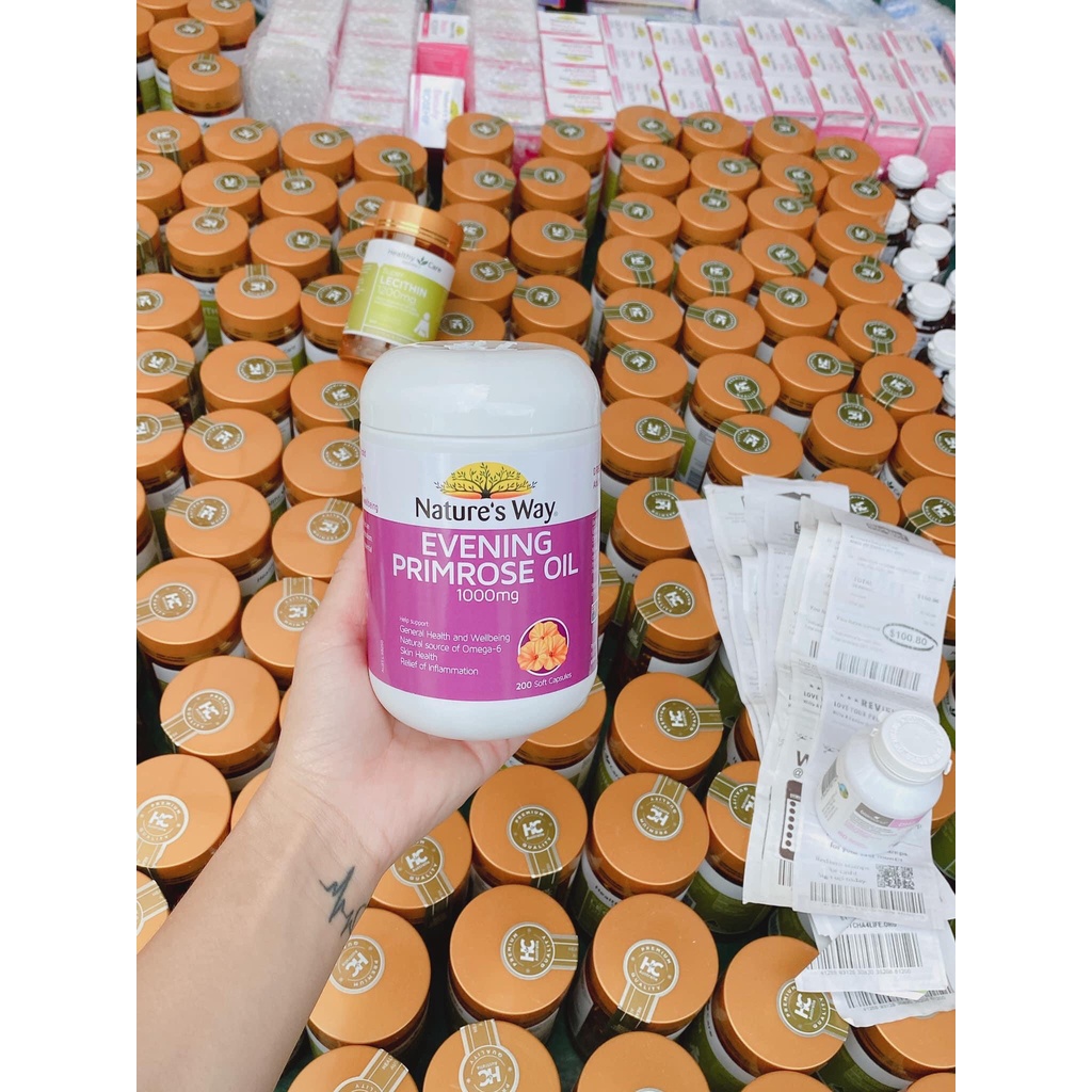 Viên uống tinh chất hoa anh thảo Nature’s Way Evening Primrose Oil 1000mg 200 viên