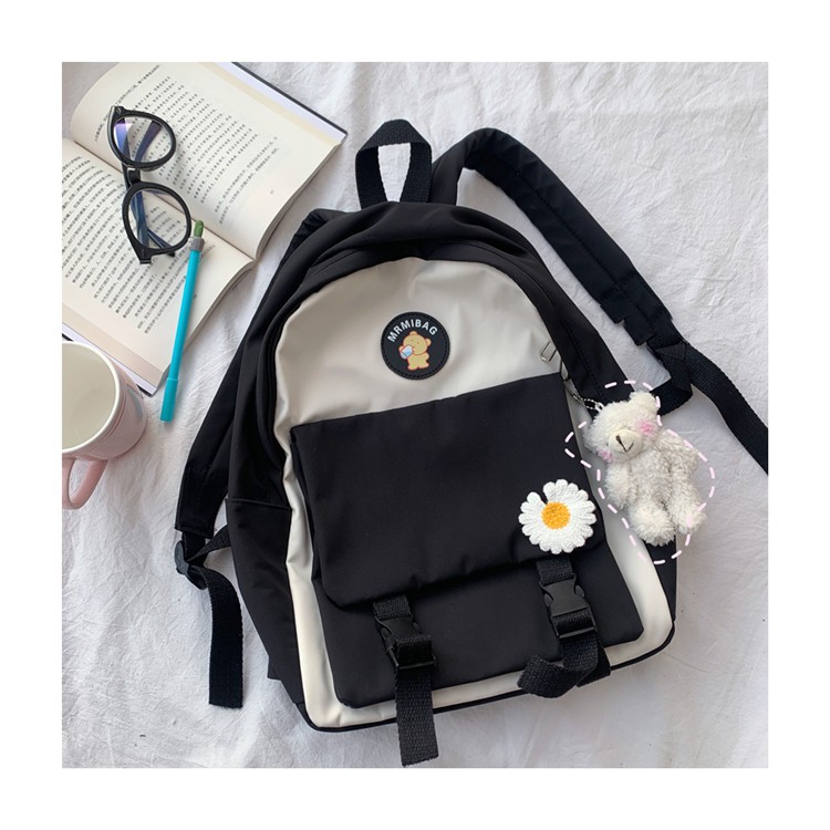 Balo nữ cá tính đẹp giá rẻ thời trang cao cấp cute dễ thương LUKAMO BL94 ( không có móc khóa gấu )