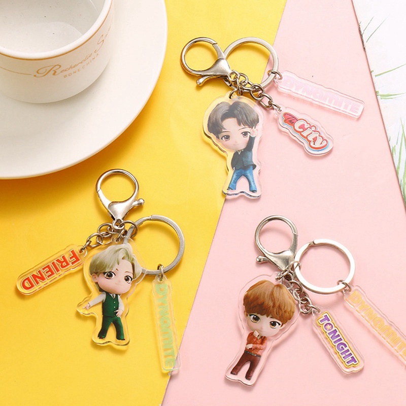 Móc Khóa Acrylic In Hình Các Thành Viên Nhóm Nhạc Bts 2021