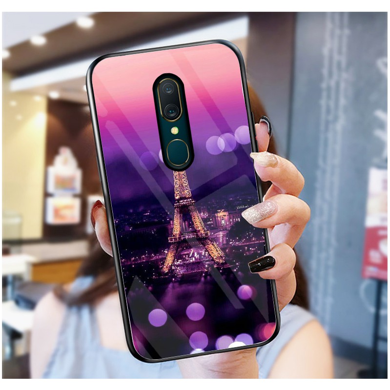 Ốp Lưng OPPO F11 mặt kính cường lực cao cấp