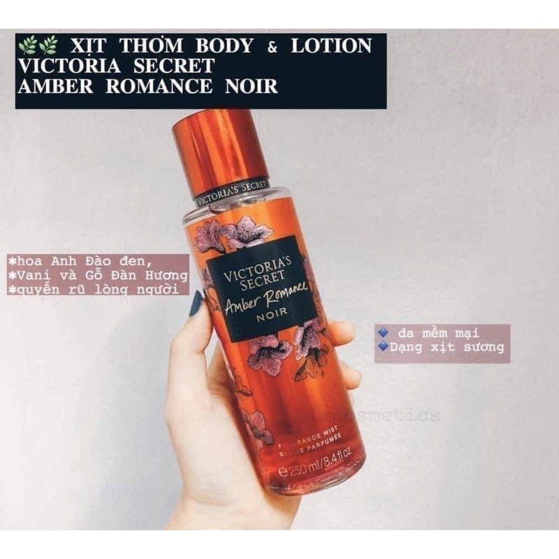 Xịt thơm toàn thân Victoria’s secret Amber Noir