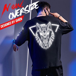 Hot sale- áo thun hades đầu sói v.2 phản quang oversize unisex