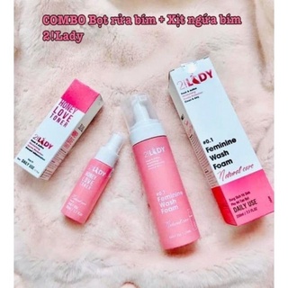 [ COMBO TÌNH YÊU ]  combo Bọt rửa bím - Xịt thơm, ngừa ngứa bím 2!Lady