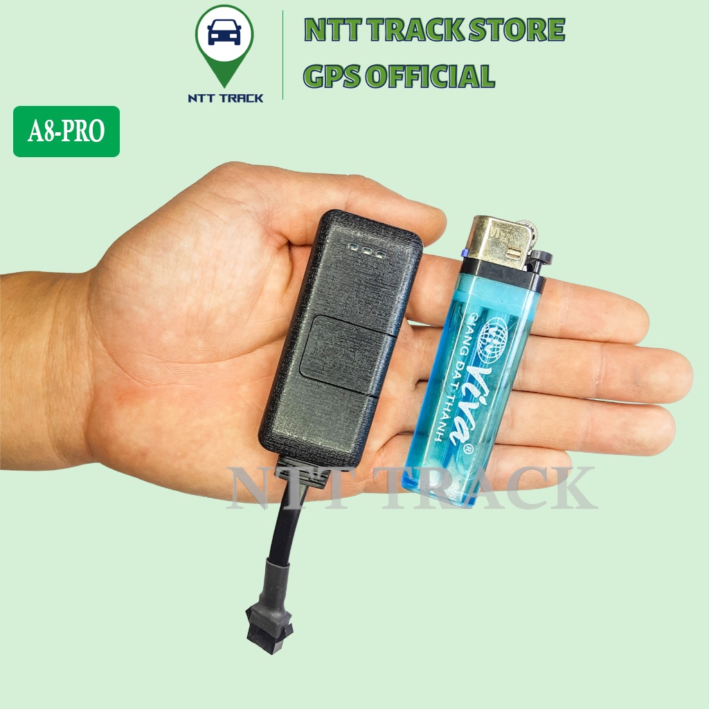 Thiết bị định vị xe máy kèm rơ le tắt máy NTT Track A8 Pro bảo hành 12 tháng