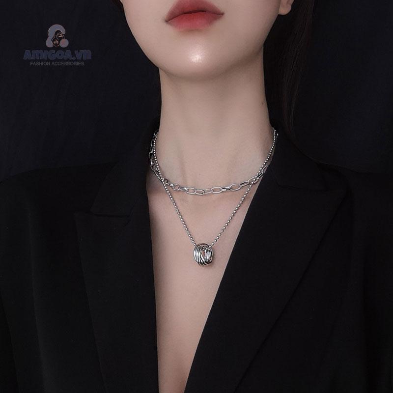 Vòng cổ Nhiều Lớp Phong Cách Hip Hop Thời Trang Quyến Rũ