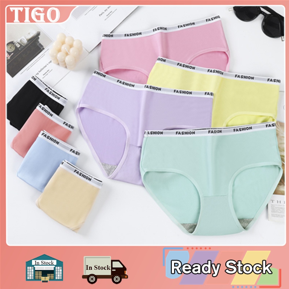 ♥Tigo♥ Girls/Women's Underwear Korean Style Cotton Mid-waist Teenager Students Underwear Kids Underwear Women's Panties