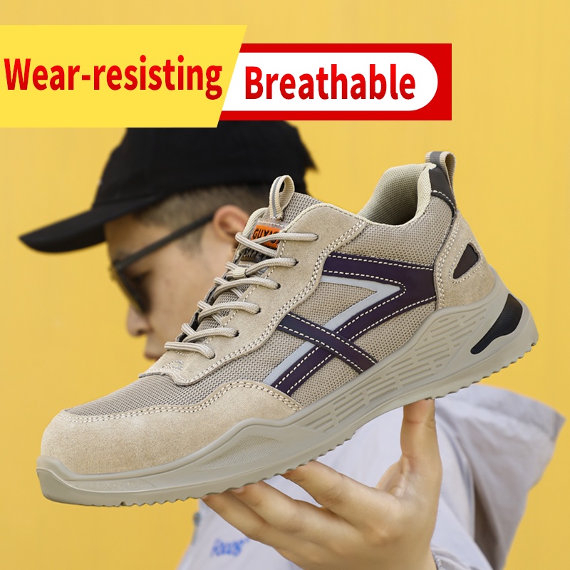 Đôi giày bảo hộ lao động GUYISA mũi thép chống đâm thủng thoải mái thoáng khí tiện lợi