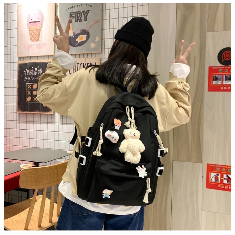 Schoolbag female college students Japanese backpack 2021 new Korean version cute backpack for junior high school students