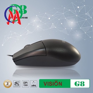 Chuột Có Dây Vision G8 thu hút với mẫu thiết kế với hình dáng những đường cong eo thon khéo léo