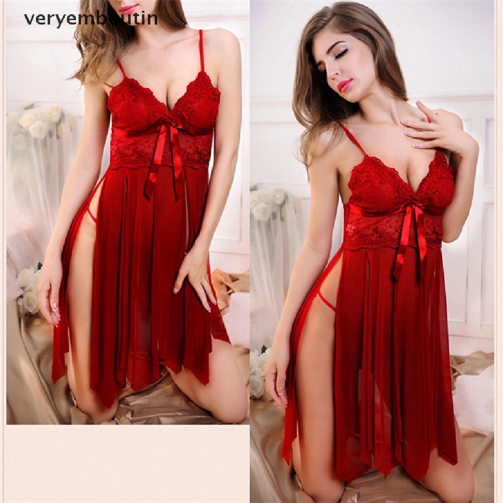 Đồ ngủ Ren Xuyên Thấu Và Quần Lót Lọt Khe Gợi Cảm Dành Cho Nữ