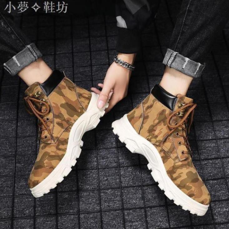 boots martin hoạ tiết lính cho nam -o97 -hut