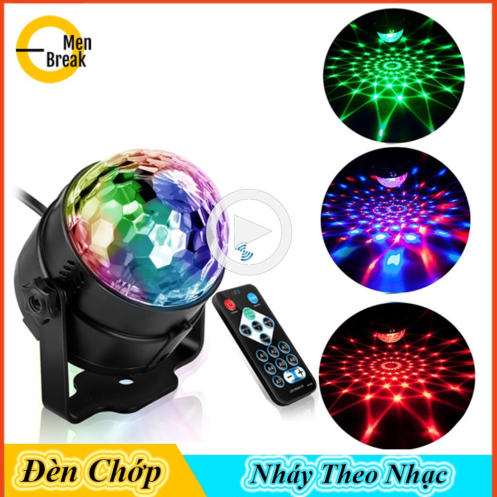 (có điều khiển) Đèn nháy led pha lê mini RGB giá rẻ,dải led chuyển động đa màu,đa hình,cảm biến nhạc