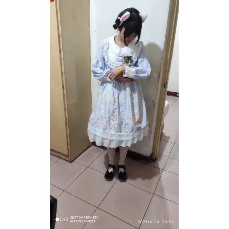 ĐẦM LOLITA CÔNG CHÚA MÀU XANH 100% ẢNH THẬT