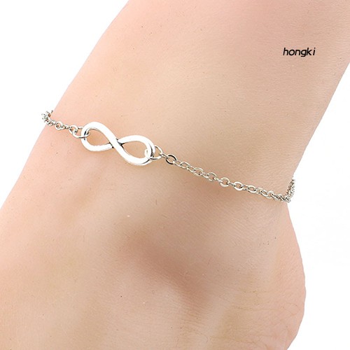 Lắc chân hợp kim mặt hình số 8 trẻ trung thời trang cho nữ | BigBuy360 - bigbuy360.vn