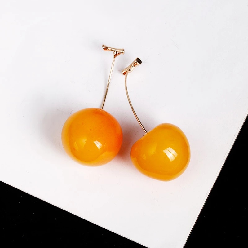 1 Đôi Bông Tai Hình Quả Cherry Đính Đá Phong Cách Hàn Quốc Cổ Điển Thanh Lịch Dành Cho Nữ