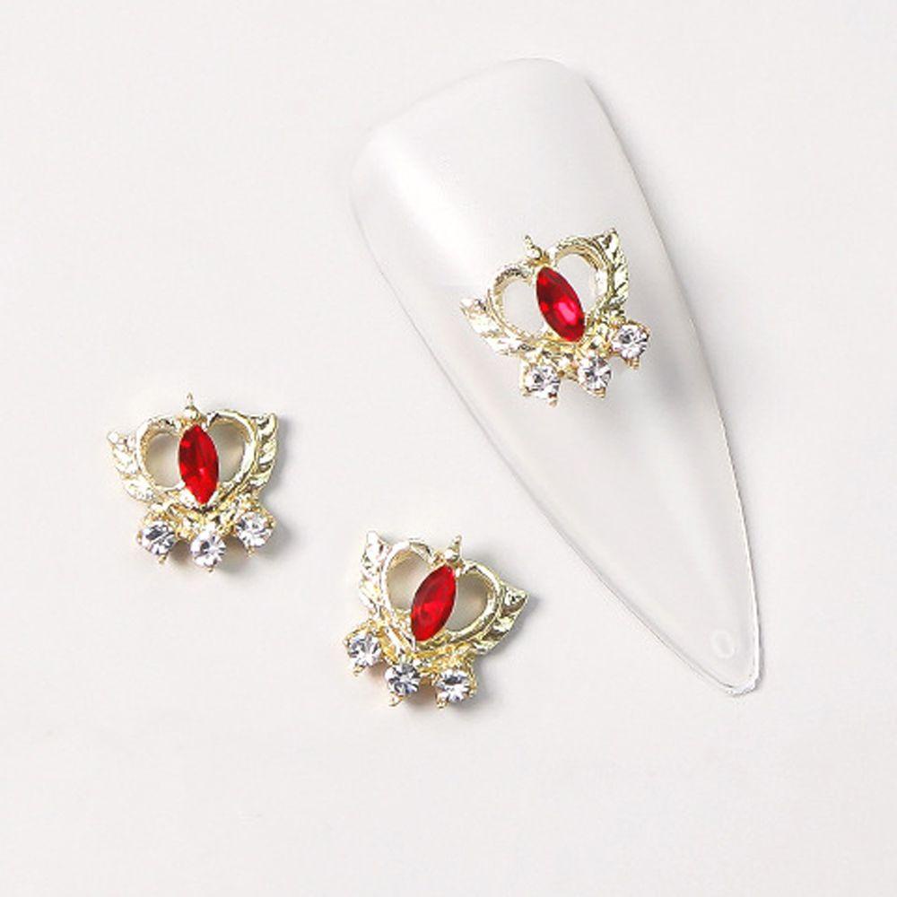 Móng Tay Giả Phong Cách Nhật Bản|Phụ Kiện Trang Trí Móng Tay Hình Trái Tim 3D Thời Trang Hàn Quốc Cho Nữ