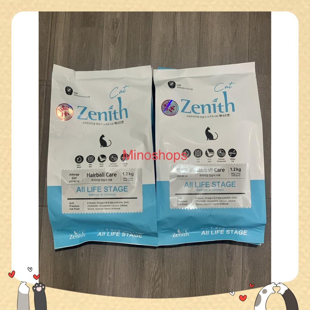 Thức ăn hạt mềm cho mèo Zenith chống búi lông 1.2kg