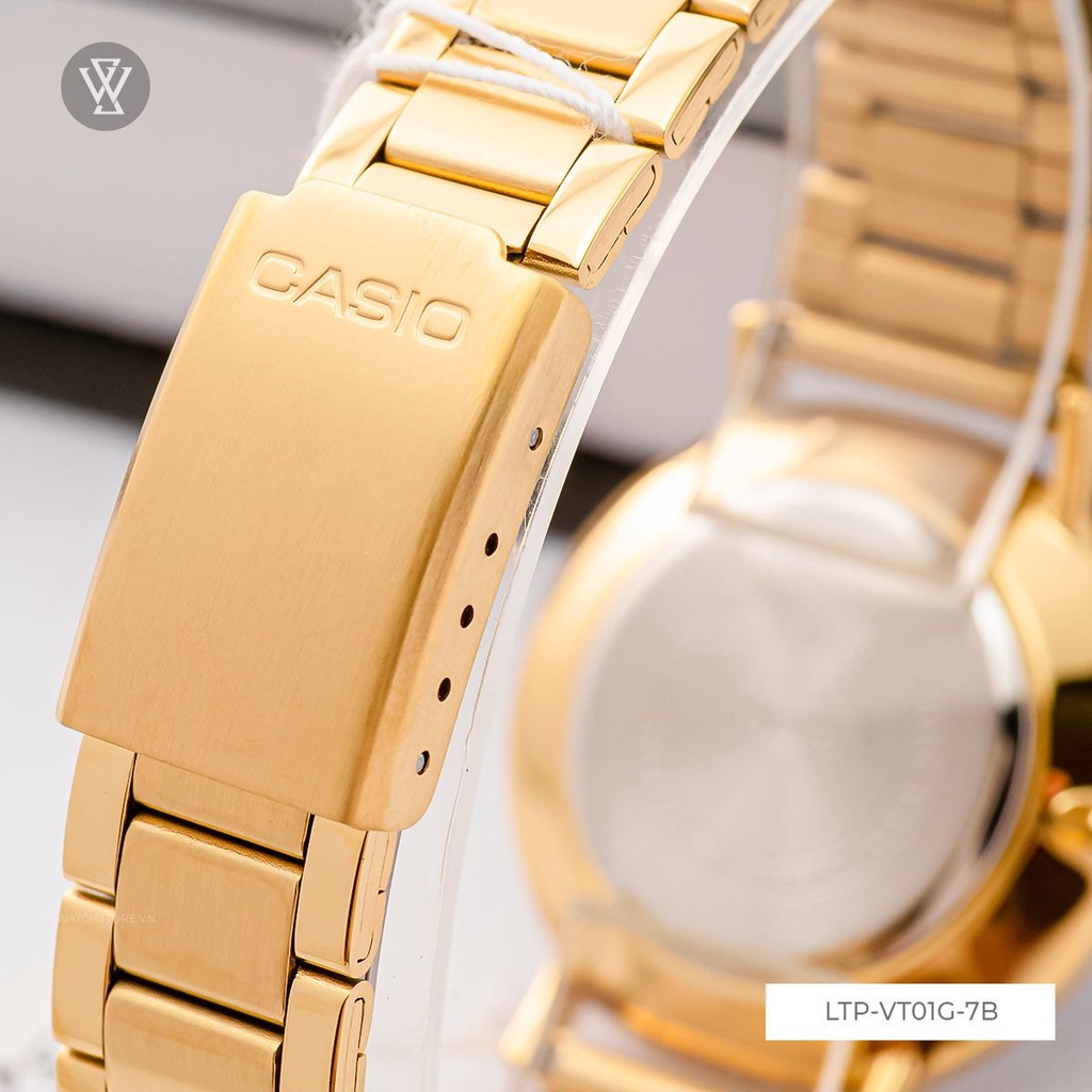 Đồng Hồ Quartz Nữ Casio WATCHSTORE LTP-VT01G-7BUDF Thiết Kế Kính Khoáng 34mm, Dây Kim Loại Và Vỏ Thép Không Gỉ