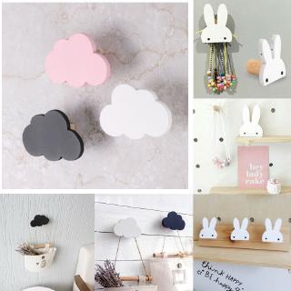 Móc Treo Đồ Dán Tường Hình Thỏ / Đám Mây Kiểu Dáng Dễ Thương
