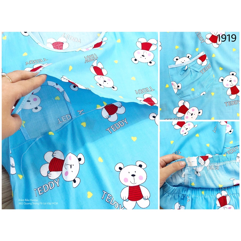 [SIZE 40-75KG] Đồ bầu mặc ở nhà cho bé ty mặc bầu và sau sinh vải lanh thoáng mát mùa hè free size 40-75kg có lưng thun