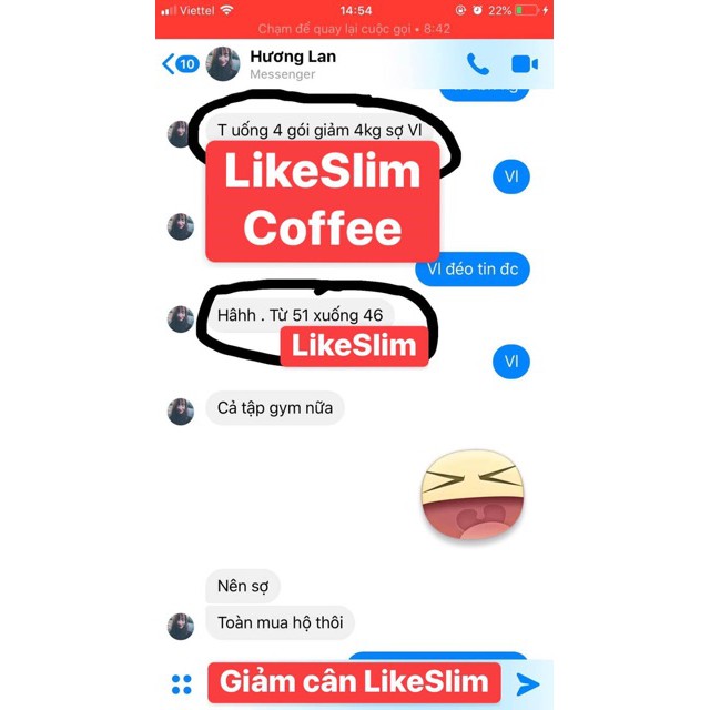 Cafe giảm cân Like Slim Thái Lan