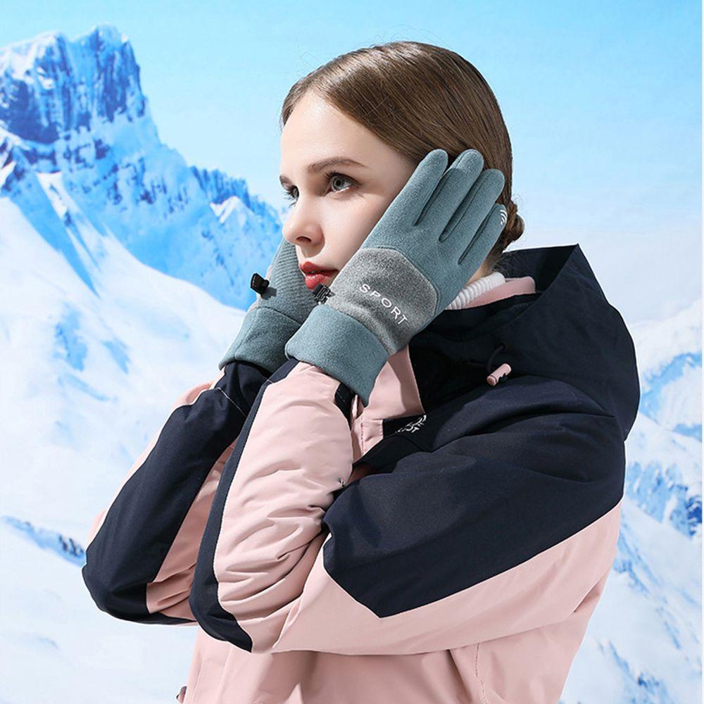 Găng Tay Nhung Giữ Ấm Chống Trượt Có Thể Chạm Màn Hình Cảm Ứng Dành Cho Nữ