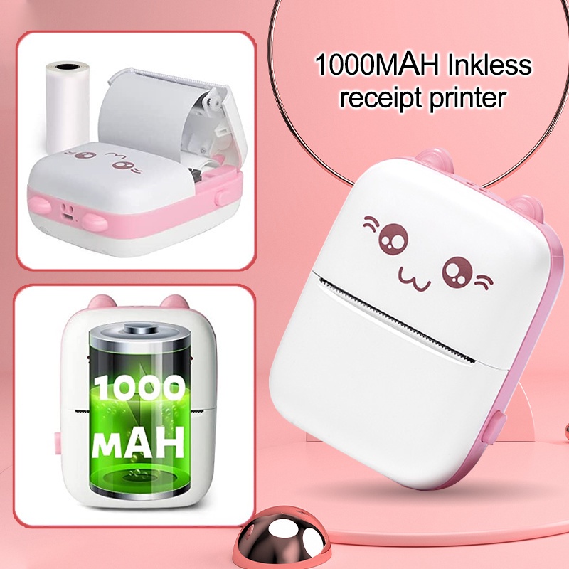 Máy in nhiệt cầm tay mini Máy in di động Máy in ảnh Máy in ảnh Máy in hình ảnh Máy in Bluetooth không dây 57 mm