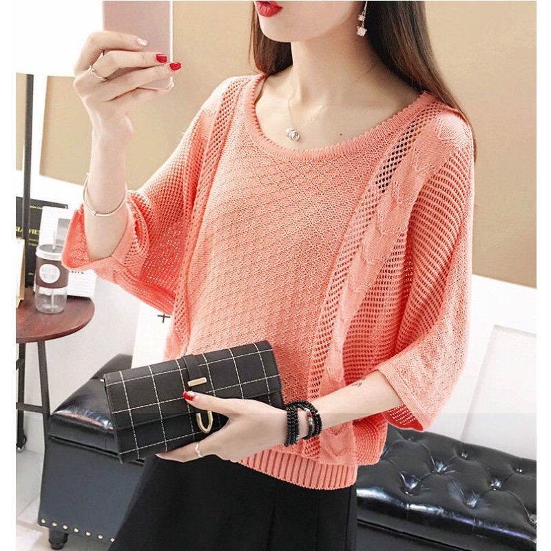 Áo len nữ tay lỡ xinh xắn hàng quảng Châu Al32