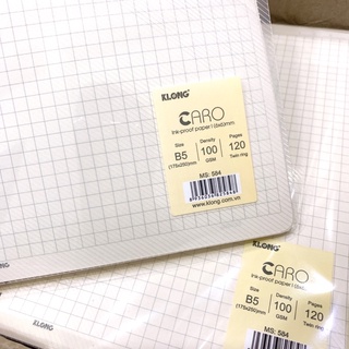 KLONG - Vở lò xo kép CARO B5 - A5 - A6 (6x6)mm - 120/ 200 trang; MS: 584 / 585 - 592 - 593 - 950 GĐG 🐻 Sổ Gáy Xoắn 🌸
