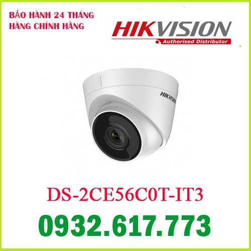 Camera HD-TVI Dome hồng ngoại 1.0 Megapixel HIKVISION DS-2CE56C0T-IT3