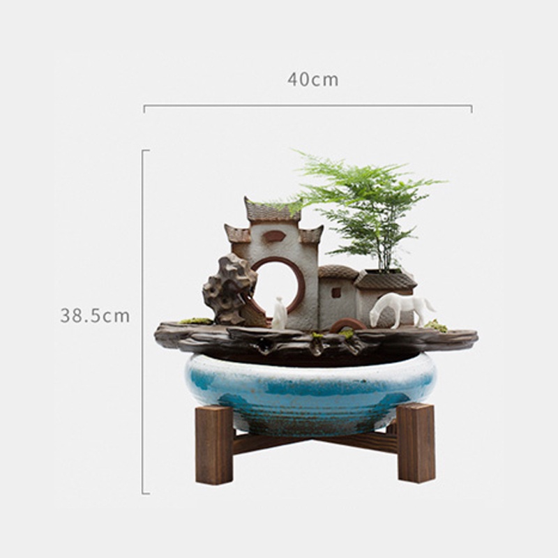 Thác nước phong thủy non nước- 40 x 38.5 cm- Jassi Decor