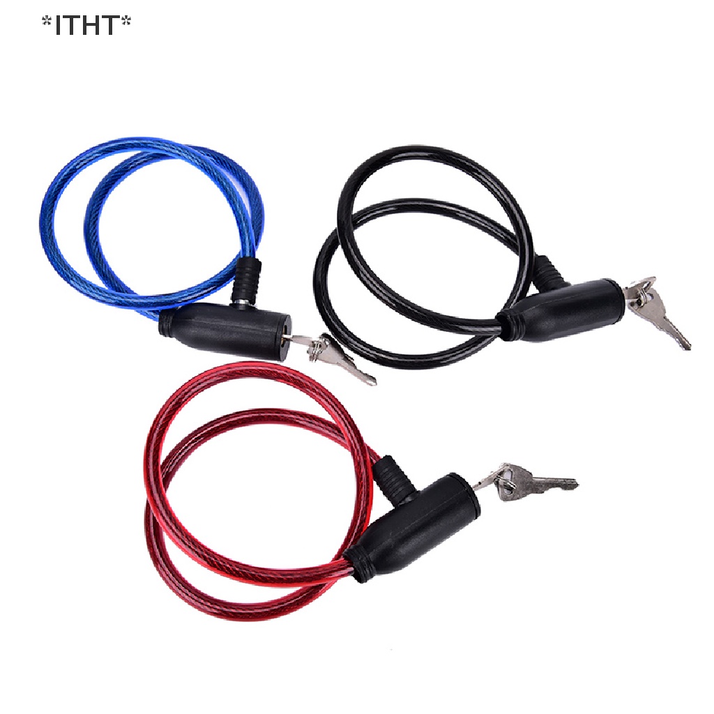 Khóa xe đạp/ scooter chống trộm 8x640mm kèm 2 chìa khóa chất lượng cao