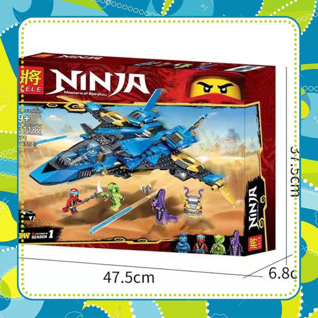 [Đồ Chơi Giá Rẻ] 2019 New LEGO Ninjago Jay's Storm Fighter 70668 LeLe 31182 Máy Bay Chiến Đấu Bão Của Jay
