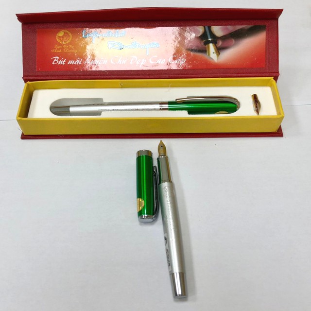 Bút Máy Ngòi Mài Ánh Dương 080 - Ngòi Bút Viết Nét Thanh Nét Đậm, Chuyên Để Luyện Chữ Đẹp