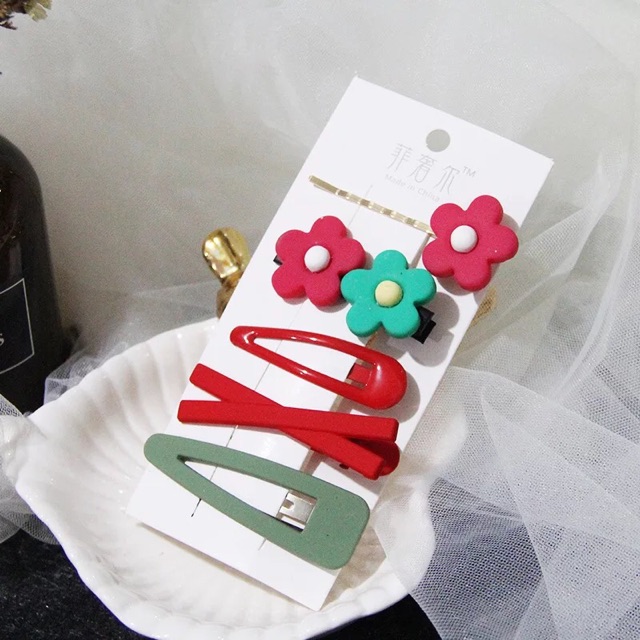 Set cặp tóc dễ thương nhiều màu