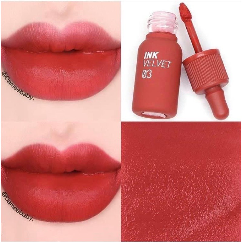 Son Peripera INK Velvet Tint Màu 03- Đỏ lạnh