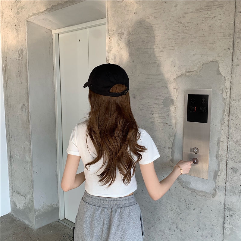 Áo Thun Croptop Tay Ngắn Dáng Ôm Thời Trang Mùa Hè Cho Nữ