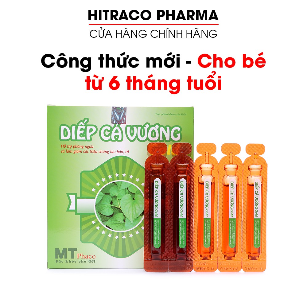 Siro DIẾP CÁ VƯƠNG GOLD dạng ống giảm táo bón cho bé từ 6 tháng tuổi - 20 ống [Diếp Cá Vương Gold]