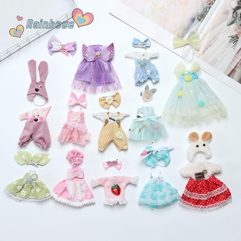 Đồ chơi đầm váy búp bê mùa hè bằng vải tự may vá cho BJD 1/8 16~17cm