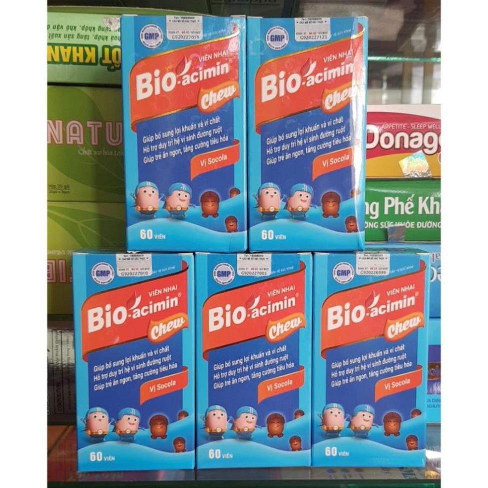 viên nhai bioacimin chew hộp 60 viên / bio acimin